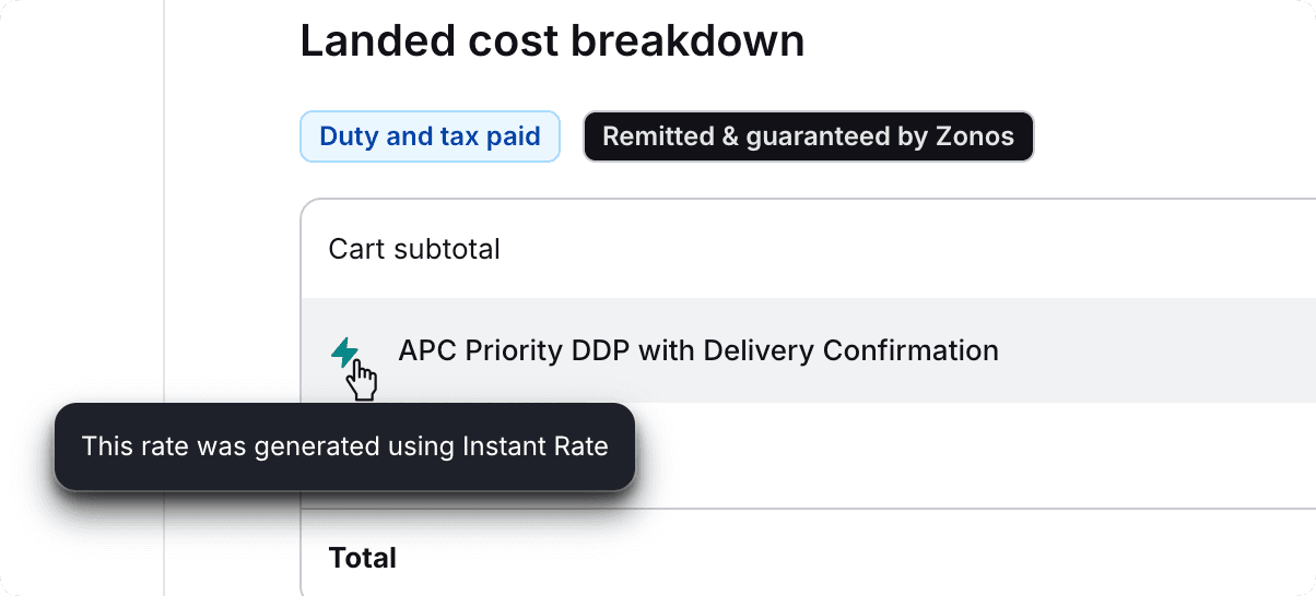 Instant Rate lightning bolt